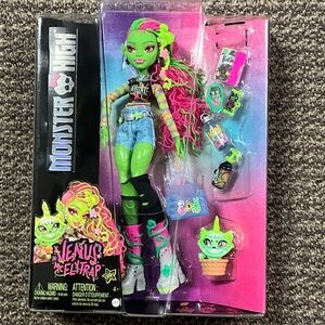 Monster High Doll with Green and Pink Hair